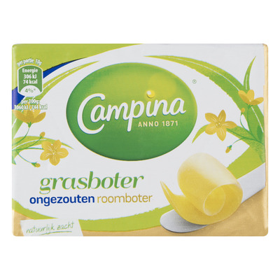 Campina Botergoud ongezouten grasboter