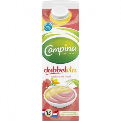 Campina Dubbelvla aardbei-vanille