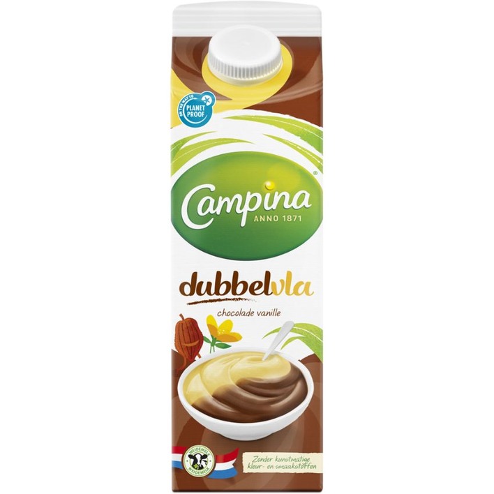 Campina Dubbelvla chocolade-vanille