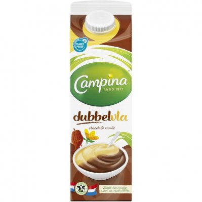 Campina Dubbelvla chocolade-vanille