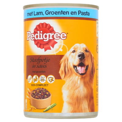 Pedigree Hondenvoer Nat Stoofpotje Lamsvlees, Groenten & Pasta Blik 400 g