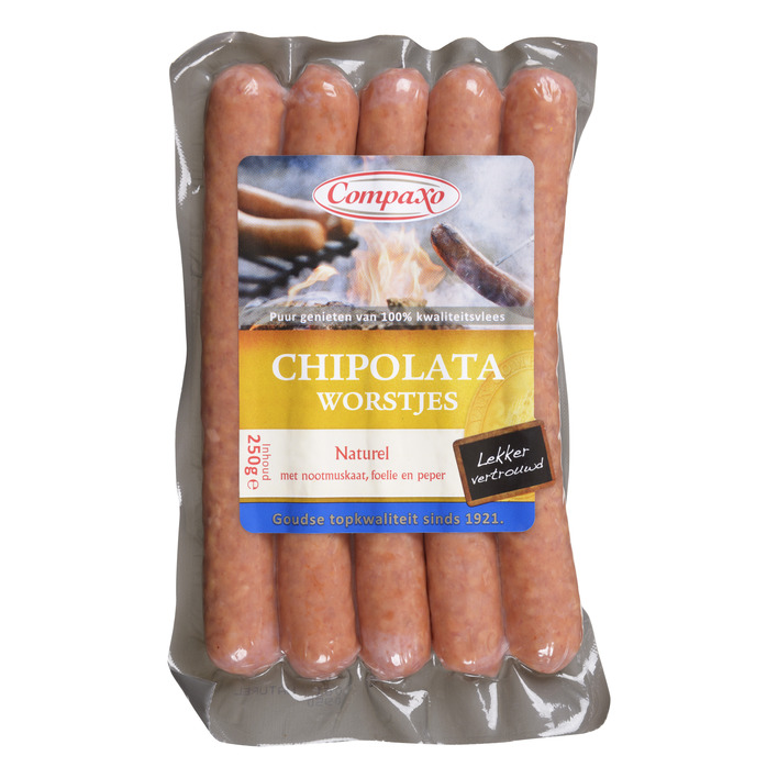 Compaxo Chipolataworstjes naturel