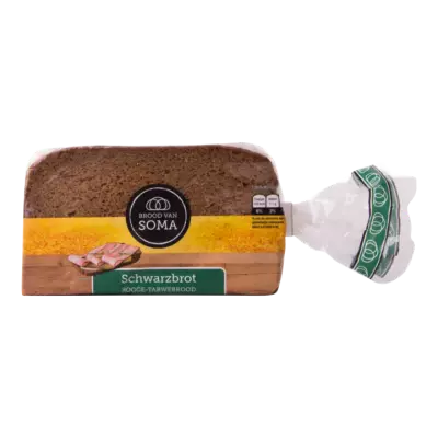 Brood van Soma Schwarzbrot Rogge-Tarwebrood