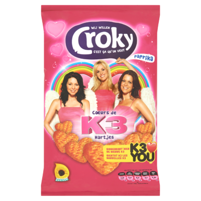 Croky K3 Hartjes Paprika 80 g