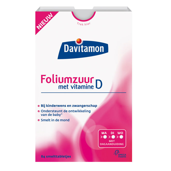 Davitamon Foliumzuur met vitamine D smelttabletjes