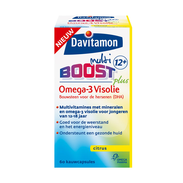 Davitamon Multiboost kauwcapsules citrus 12+