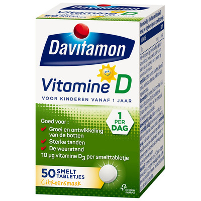 Davitamon Vitamine D smelttabletten vanaf 1 jaar