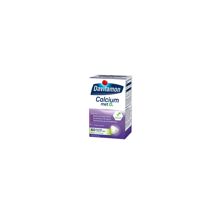 Davitamon Calcium + vitamine D kauwtabletten mint