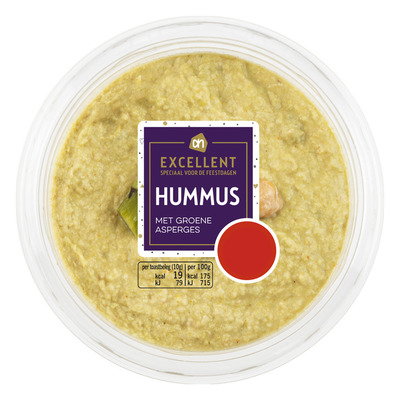 Huismerk Hummus met groene asperges