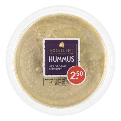 Huismerk Hummus met groene asperges