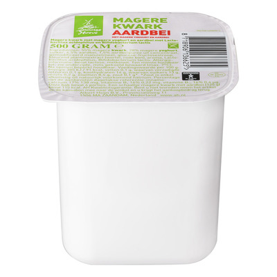 Budget Huismerk Magere kwark met yoghurt aardbei