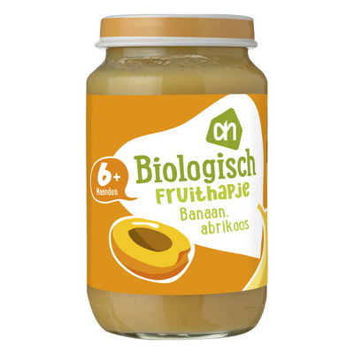 Huismerk Biologisch Fruithapje banaan-abrikoos 6m