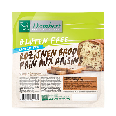 Damhert Rozijnenbrood glutenvrij