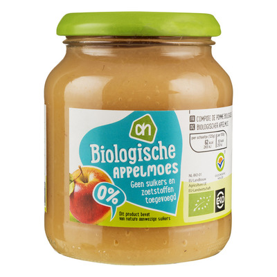Huismerk Biologisch Appelmoes 0% suiker