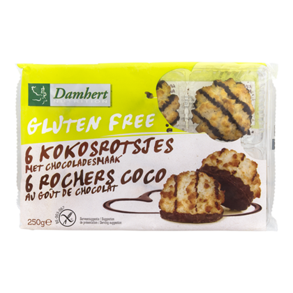 Damhert Glutenvrije kokosrotsjes chocolade