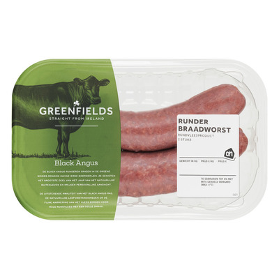 Huismerk Greenfields gekruide runderbraadworst