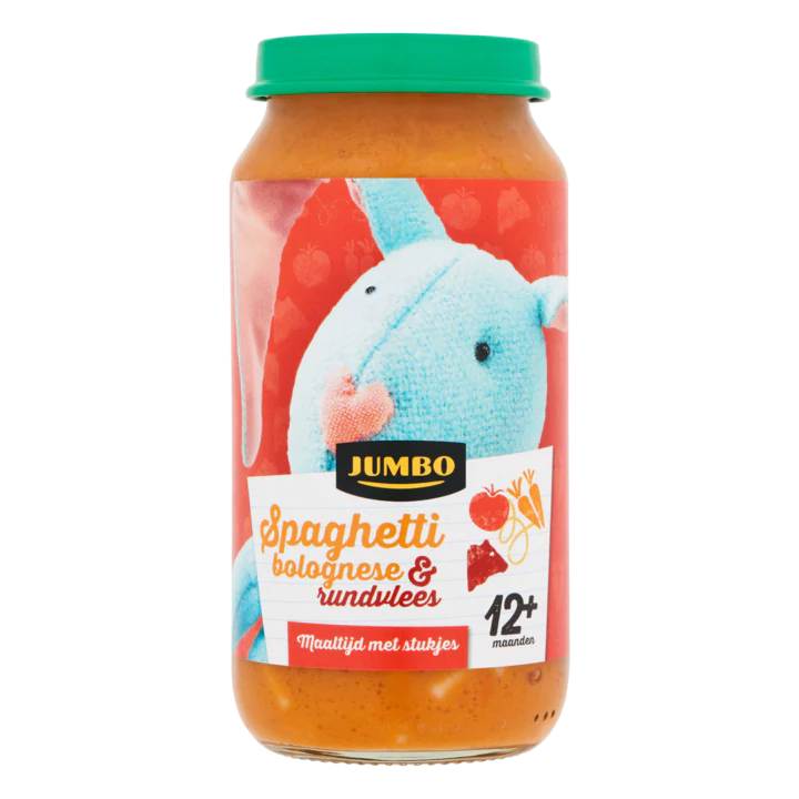 Huismerk Spaghetti Bolognese & Rundvlees 12+ Maanden