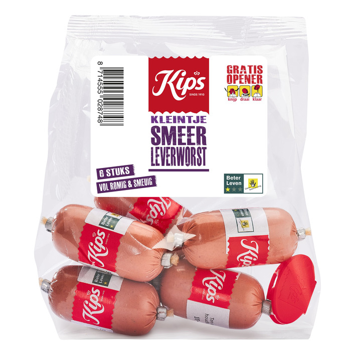 Kips Kleintje smeerleverworst 6st