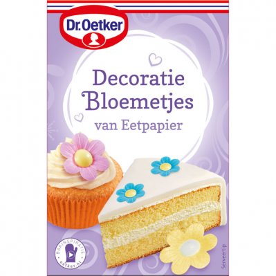 Dr. Oetker Decoratiebloemetjes van eetpapier