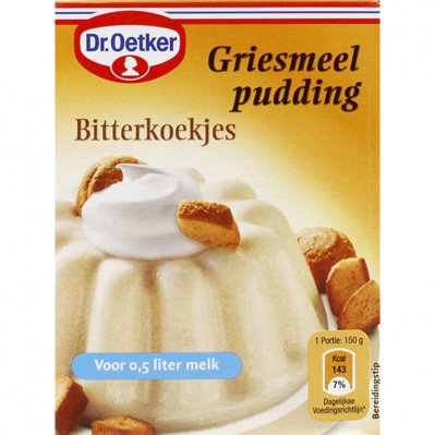 Dr. Oetker Griesmeelpudding bitterkoekjes