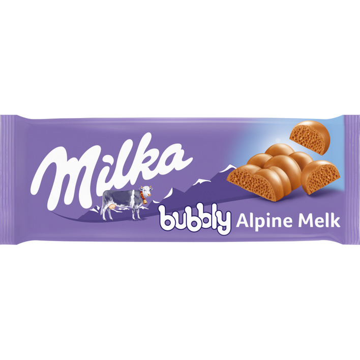 Milka Reep bubbly met luchtbellen