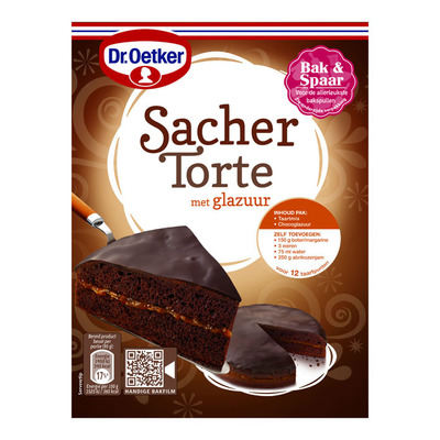 Dr. Oetker Sacher torte met glazuur
