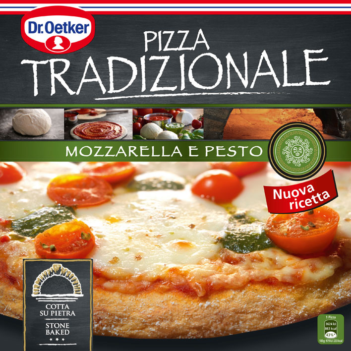Dr. Oetker Pizza tradizionale mozzarella e pesto