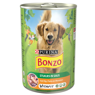 Bonzo Kip met groente en pasta
