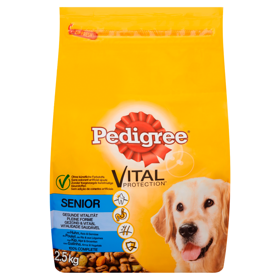 Pedigree Hondenvoer Droog Vital Protection Kip, Rijst & Groenten Senior 2,5 kg