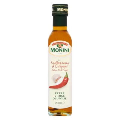 Monini Extra Vierge Olijfolie met Knoflookaroma & Chilipeper
