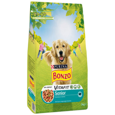 Bonzo Senior met kip