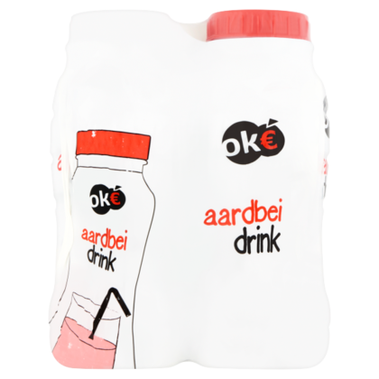 Budget Huismerk Aardbeidrink 4-pack