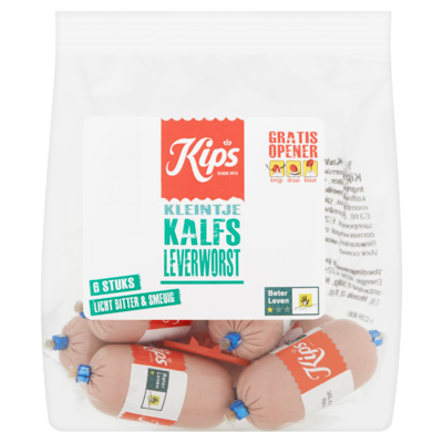 Kips Kleintje Kalfs Leverworst 6 x 20 g