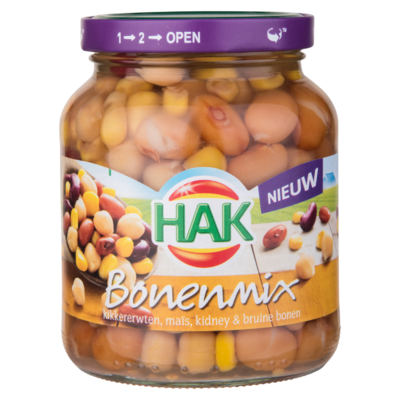 Hak Bonenmix kidney, bruine & witte bonen