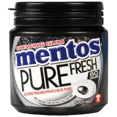Mentos Gum Bottle pure fresh black mint