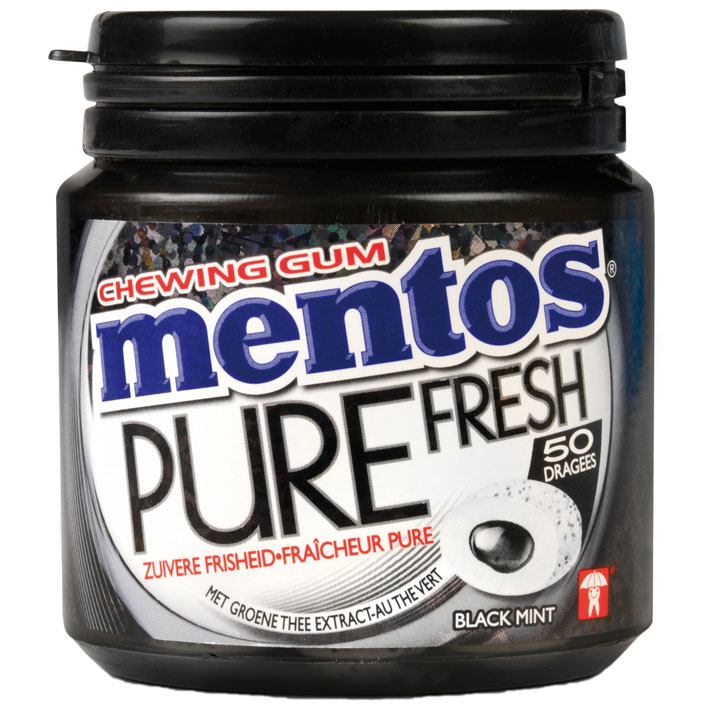 Mentos Gum Bottle pure fresh black mint