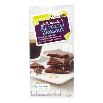 Huismerk Moment Chocoladereep Melk Karamel Zeezout