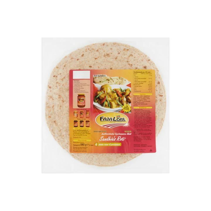 Faja Lobi Sandhia's Roti 4 Stuks