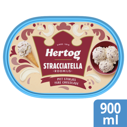 Hertog ijs romig stracciatella
