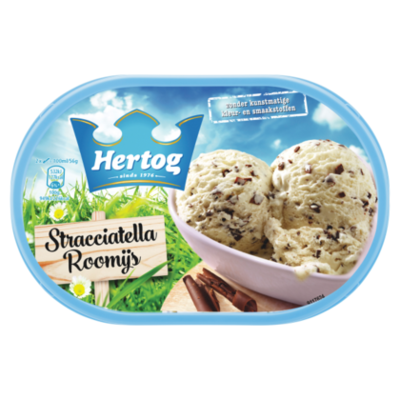 Hertog IJs romige stracciatella