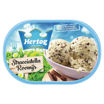 Hertog ijs romig stracciatella