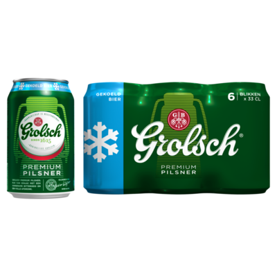 Grolsch Premium Pilsner Blikken 6 x 33 cl (Gekoeld)