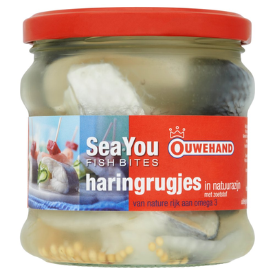 Ouwehand Sea You Fish Bites Haringrugjes in Natuurazijn 355 g