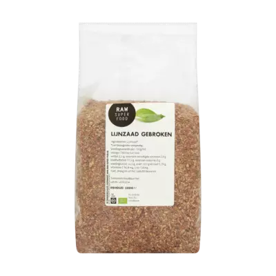 Raw Organic Food Lijnzaad Gebroken