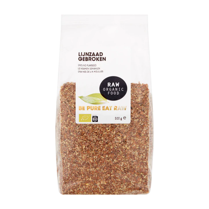 Raw Organic Food Lijnzaad Gebroken