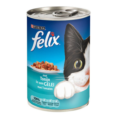 Felix met tonijn in een gelei met tomaten