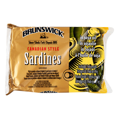 Brunswick Sardines in soja olie