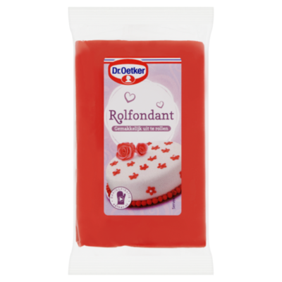 Dr. Oetker cupcake rolfondant rood