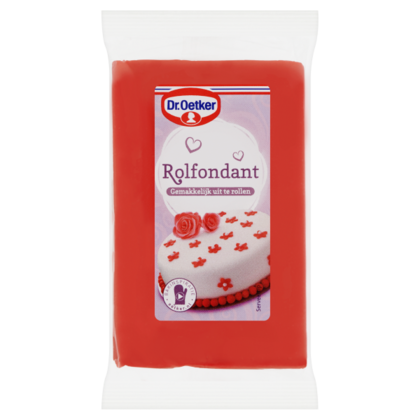 Dr. Oetker cupcake rolfondant rood