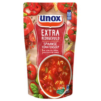 Unox Soep in zak extra gevuld Spaanse tomaat